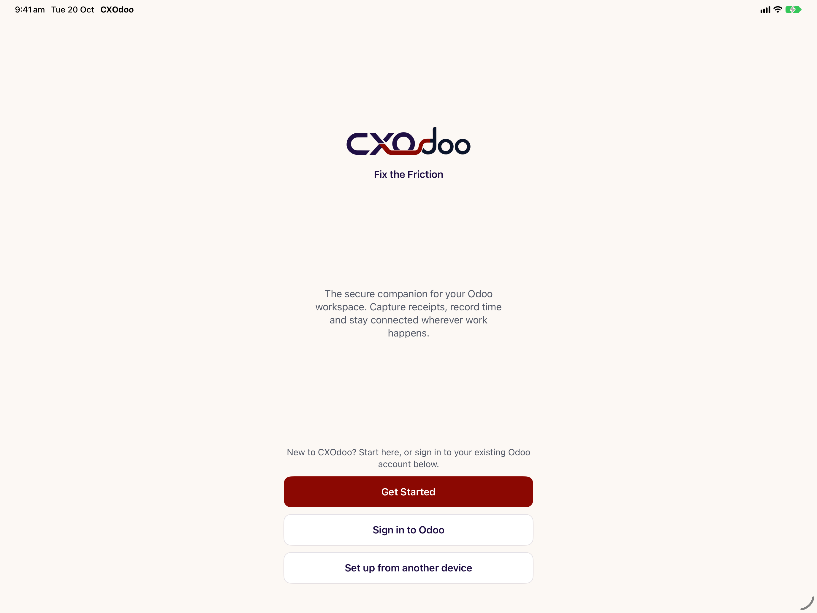 Opening on iPad