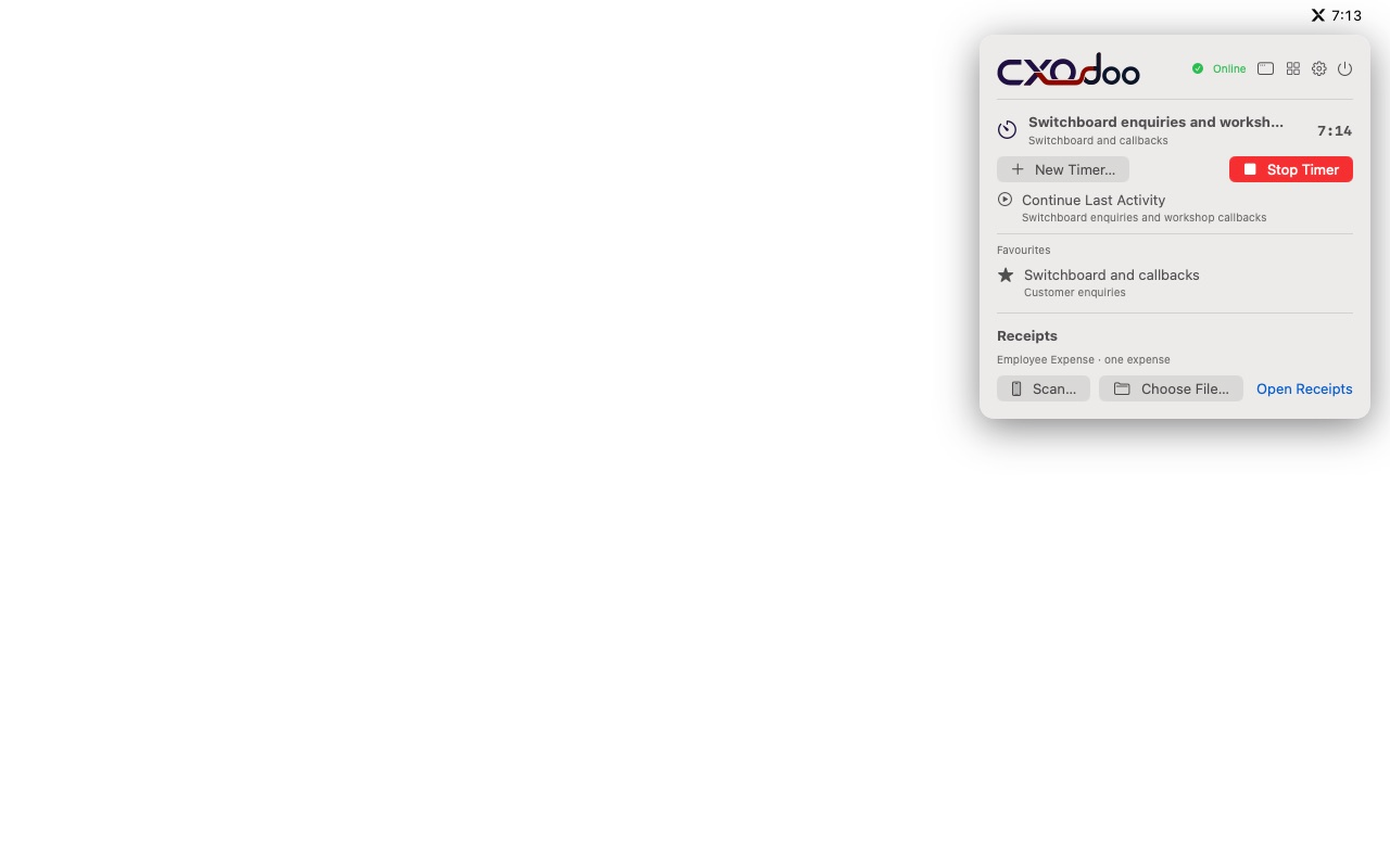 Menu Bar on Mac