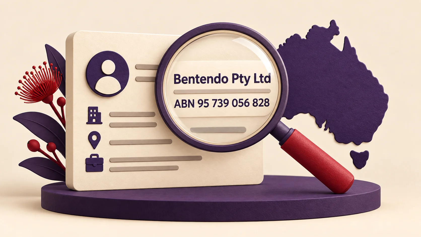 Australian Business Lookup conceptual illustration; not an interface screenshot